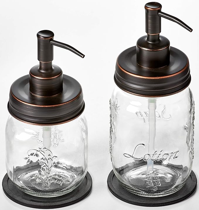 Mason Jar 12oz & 16oz Soap and/or Lotion Dispensers by Industrial+Rewind