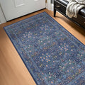Vintage Dark Blue 3x6 Area Rugs by HazoHaus