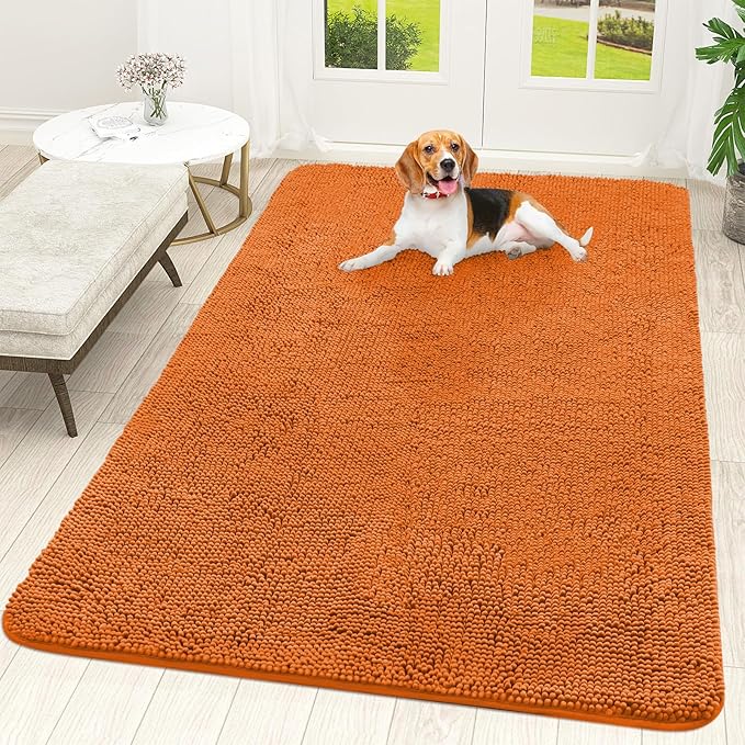OLANLY Dog Door Mat for Muddy Paws 70x46, Absorbs Moisture and Dirt, Absorbent by OLANLY