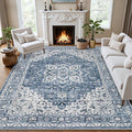 3x5 Area Rugs Living Room Rug: Washable Vintage Boho Medallion Rug No Slip by EXPEDIX