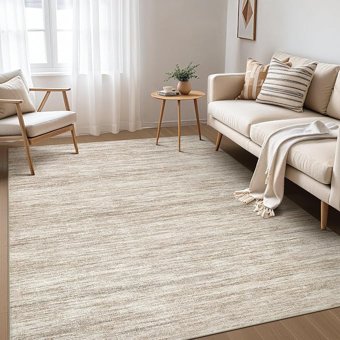 Nakagishi 5x8 Area Rugs Living Room: Washable Large Vintage Rug Neutral by NakagishiAreaRug