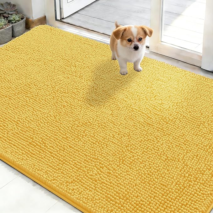 OLANLY Dog Door Mat for Muddy Paws 48x30, Absorbs Moisture and Dirt, Absorbent by OLANLY