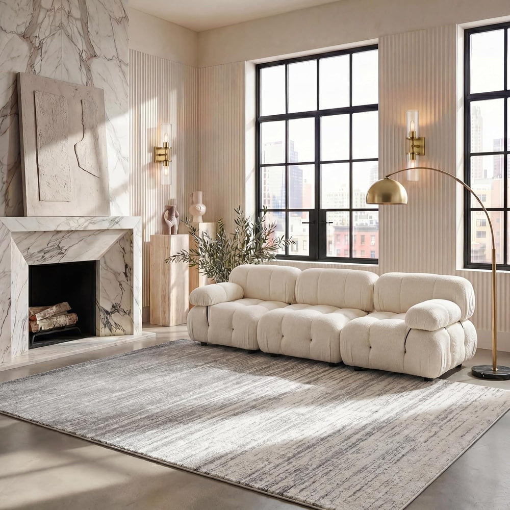 SAFAVIEH Adirondack Area Rug 8x10, Large Ivory & Silver ADR113B
