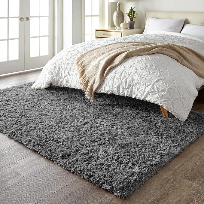 Ophanie 5x7 Area Rugs for Living Room Grey, Fluffy Shag Large Fuzzy Plush Soft - Image 3