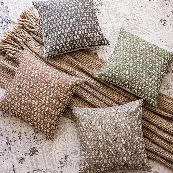 Foindtower Set of 2 Decorative Floral Body Lumbar Throw Pillow Covers Neutral - Image 6