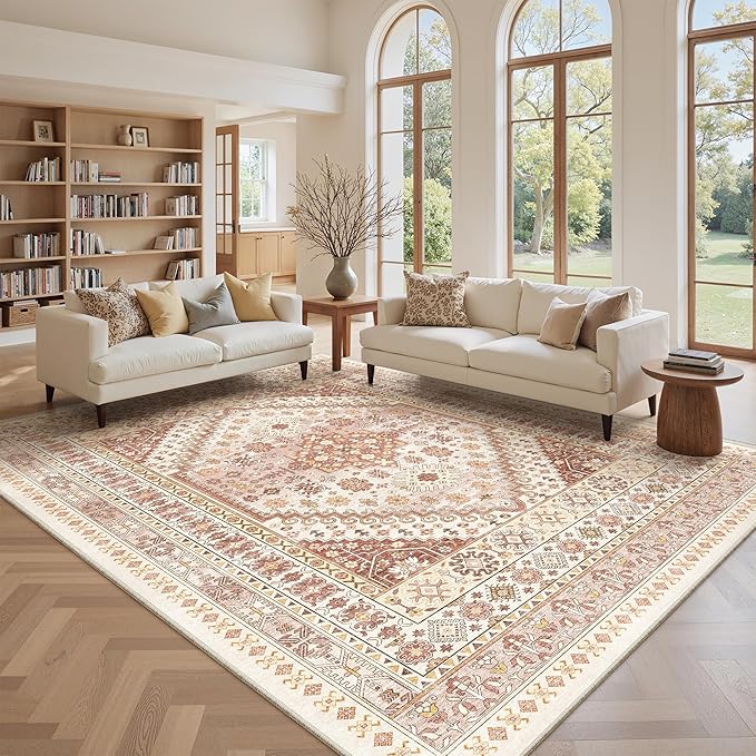 zesthome 9x12 Area Rugs for Living Room, Non-Slip Backing Washable Rugs - Image 4