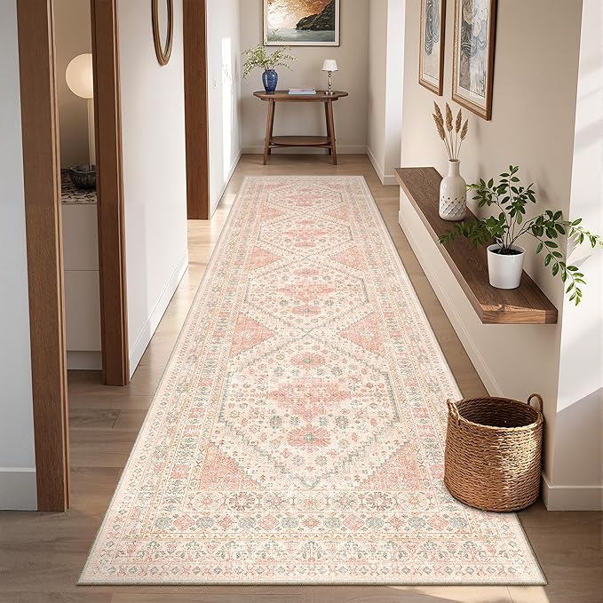 Runner Rug 2x8 Runners for Hallways Non Slip Washable, Vintage Hallway Runner by Restydon