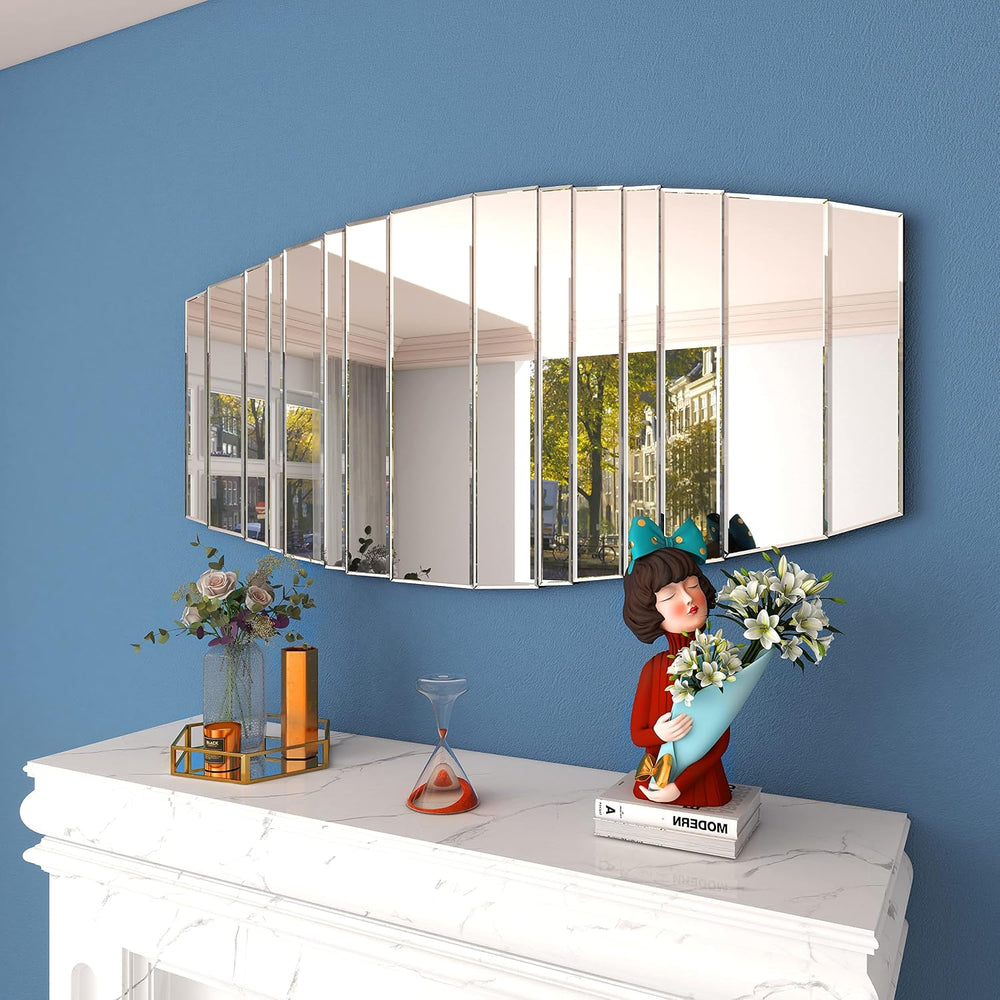 SHYFOY Wall Mirror for Decorative, 43"x22" Frameless Modern Mirror