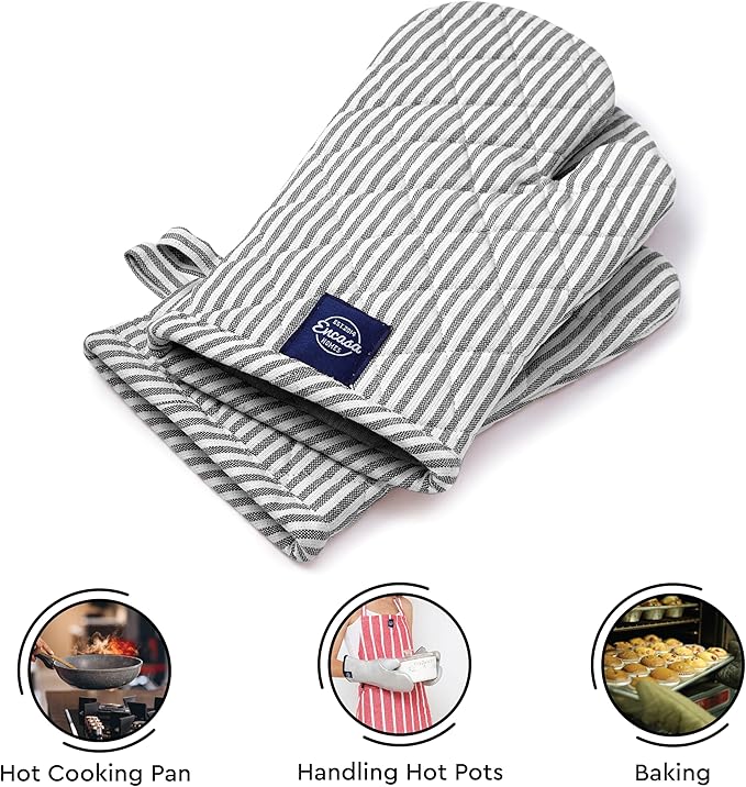 Encasa XO Long 12"x7" Oven Microwave Hand Gloves Mitts - Image 5