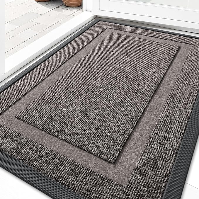 OLANLY Front Door Mat Indoor Outdoor Entrance, Waterproof All-Season, by OLANLY