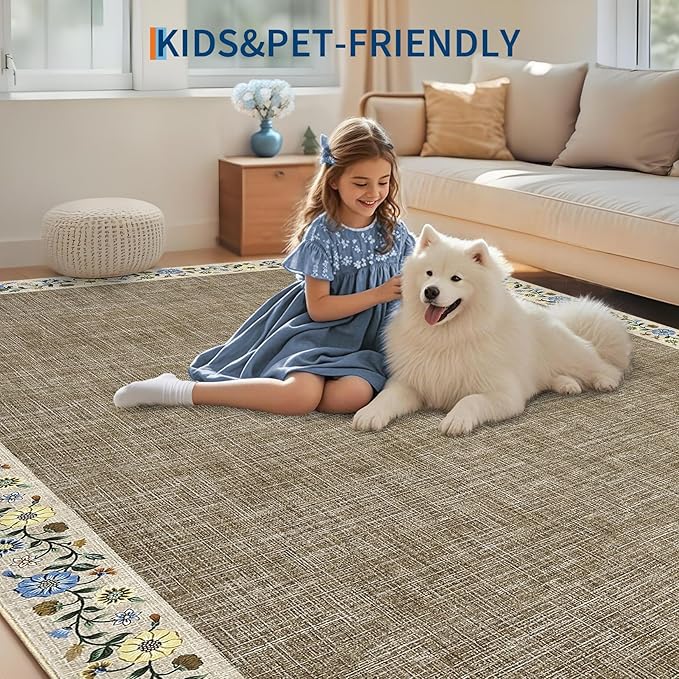 GarveeHome Entryway Rug 2x6 Modern Bordered Runner Rug Washable Kitchen Runners - Image 7