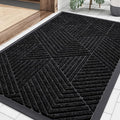 Smiry Front Door Mat Outside Entrance, Heavy Duty Sturdy Natural Rubber Doormat by Smiry
