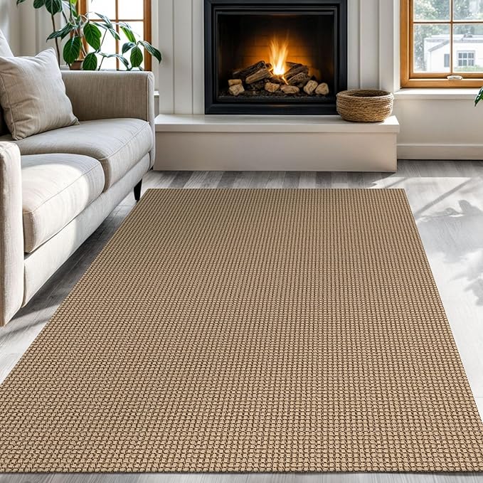 KOZYFLY Washable Area Rug 4x6 ft Non Slip Rubber Backed Living Room Rugs - Image 8