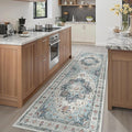 Madane Hallway Runner 3x8, Kitchen Rugs Washable Entryway Rug Vintage Kitchen by Madane