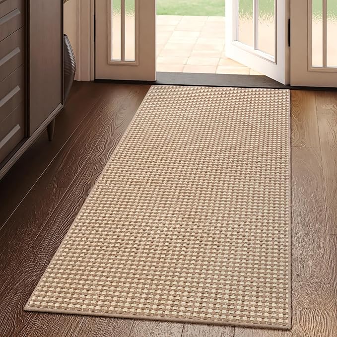 YDKGL 2x4 ft Entryway Rug Indoor Door Mat Non Slip Boho Woven Washable Area by YDKGL