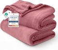 Bedsure GentleSoft Fleece Bed Blankets Queen Size Dusty Rose by BEDSURE