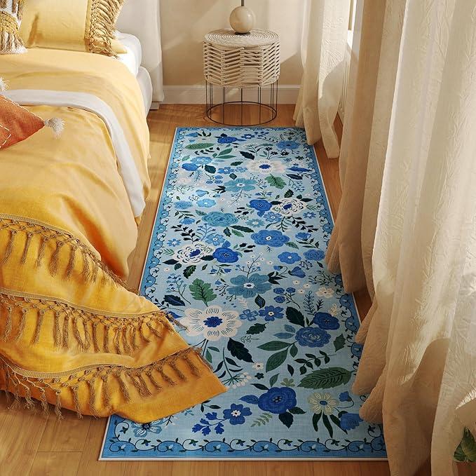 Rugcomf Runner Rug for Hallways Kitchen Rug Non Slip 2'6''x8' Washable Runner - Image 5