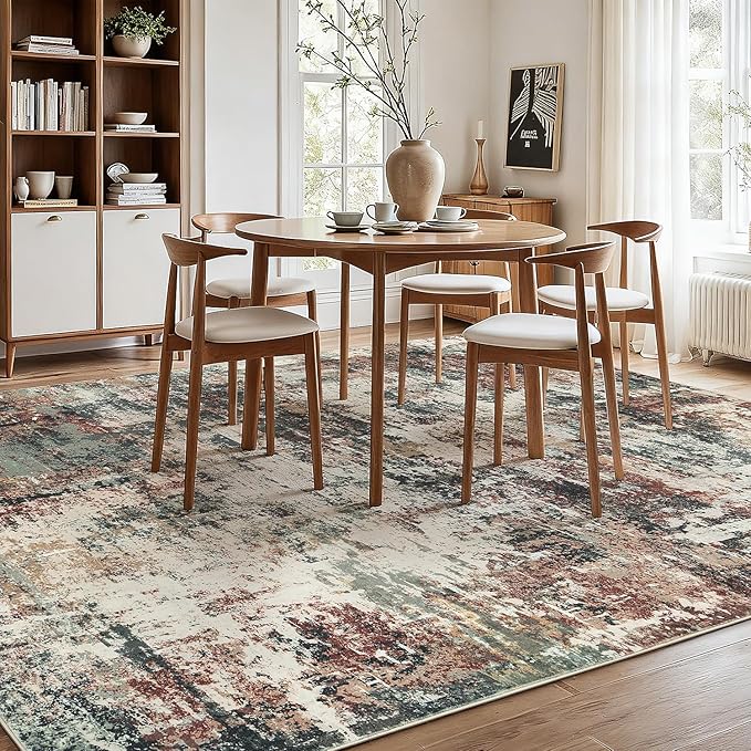 Rugflix 5x7 Area Rugs for Living Room, Washable Large Rug Stain-Resistant Low - Image 3