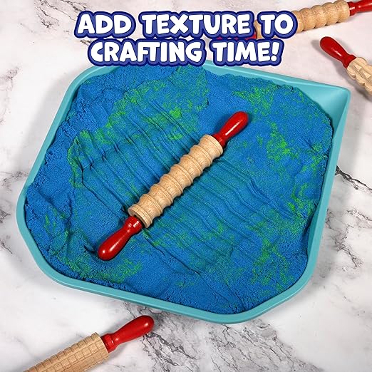 READY 2 LEARN Mini Textured Wooden Rolling Pins | Set of 6 | 7.25 inches | - Image 5