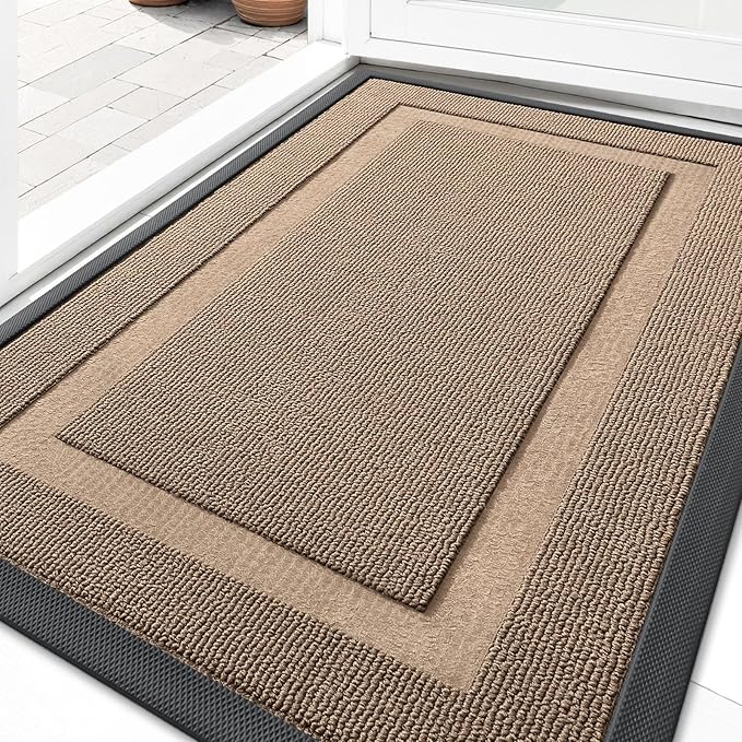 OLANLY Front Door Mat Indoor Outdoor Entrance, Waterproof All-Season, by OLANLY