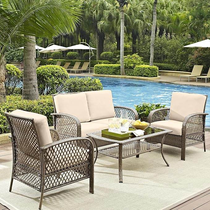8Pcs Outdoor Cushion Covers, Patio Cushion Covers, Stretch Elastic Slipcovers - Image 7