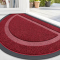 OLANLY Half Circle Door Mat Indoor Outdoor Entrance Welcome, Waterproof by OLANLY
