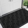 Smiry Front Door Mat Outside Entrance, Heavy Duty Sturdy Natural Rubber Doormat by Smiry