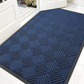 OLANLY Front Door Mat Outside Entrance 59x34, Heavy Duty Sturdy Natural Rubber by OLANLY