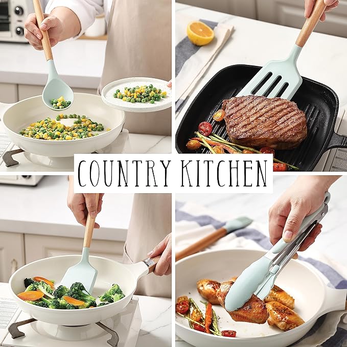 Country Kitchen Non Stick Silicone Utensil Set - Image 6