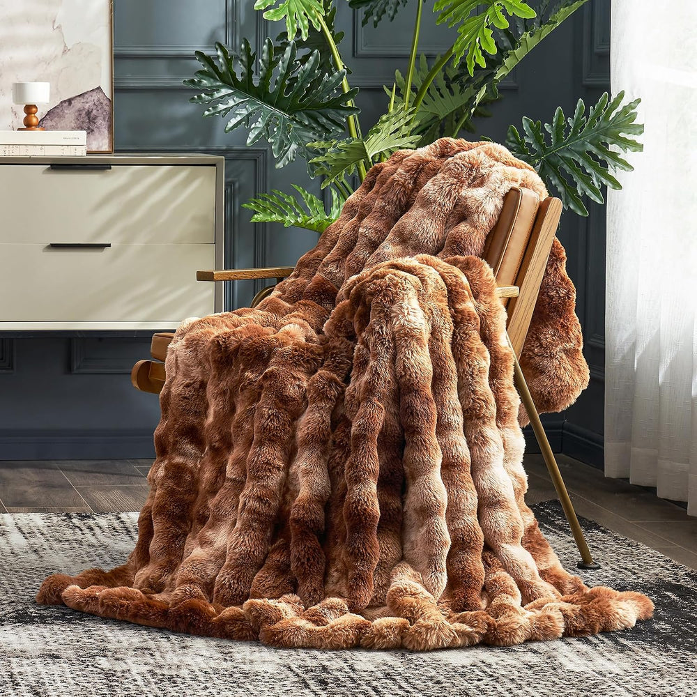 Cozy Bliss Faux Fur Throw Blanket