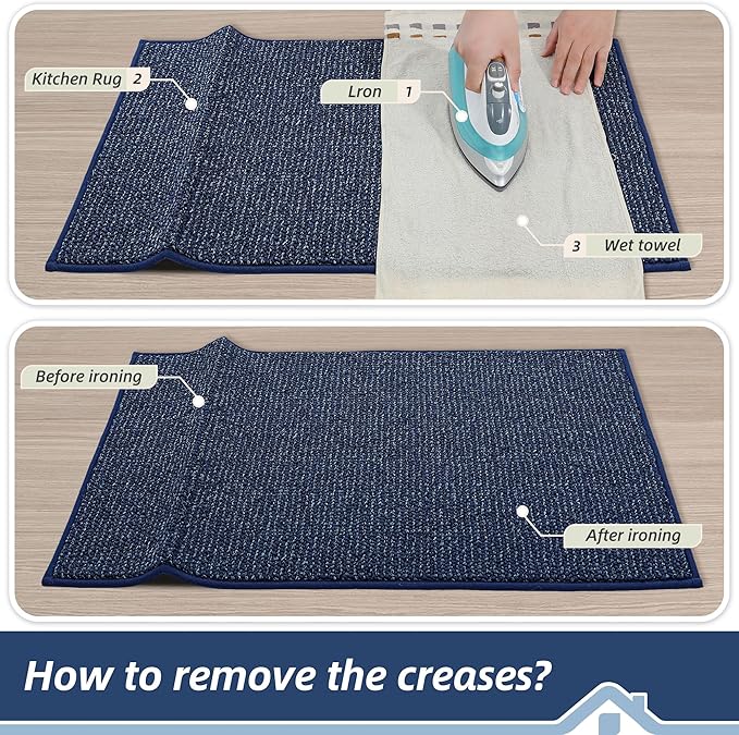 BEQHAUSE Kitchen Rugs and Mats 2PCS, Non-Slip Kitchen Mats - Image 9
