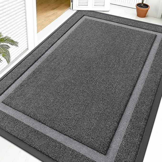 OLANLY Front Door Mat Indoor Outdoor Entrance, Waterproof All-Season, by OLANLY