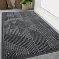 Smiry Front Door Mat Outside Entrance, Heavy Duty Sturdy Natural Rubber Doormat by Smiry