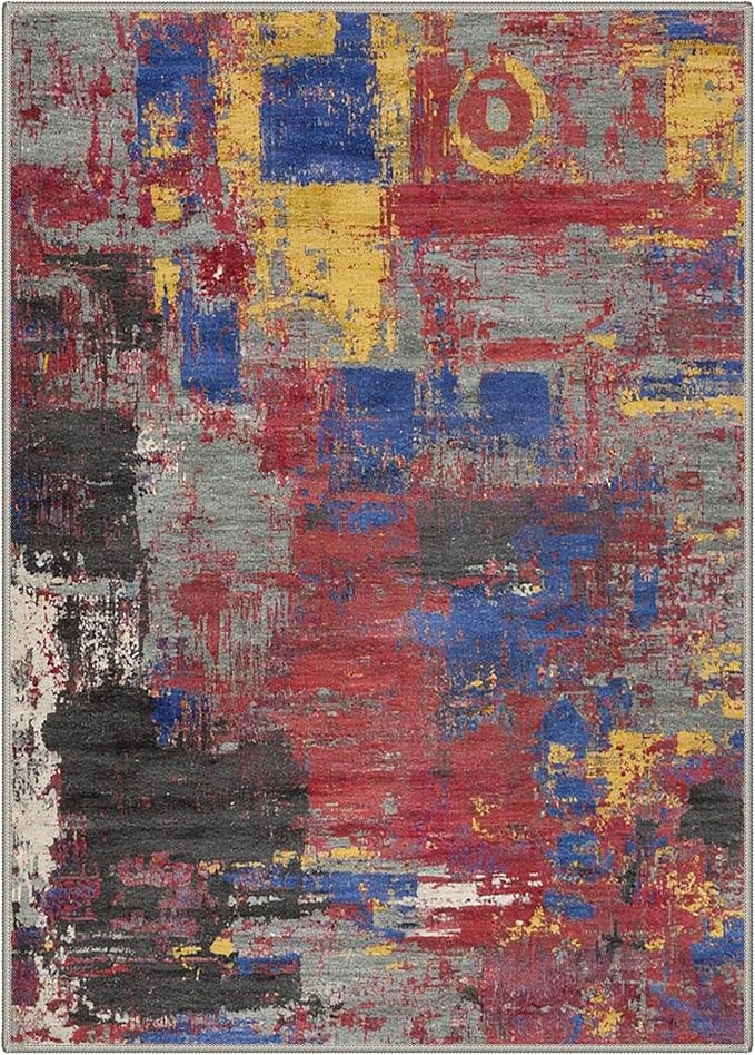 BEIMO Area Rugs 5x7 for Living Room Bedroom, Modern Abstract Machine Washable - Image 4
