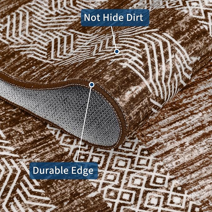 GarveeHome Washable Runner Rug 2x6 Modern Hallway Rug Non Slip Entryway Runner - Image 5