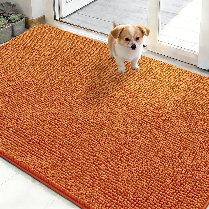 OLANLY Dog Door Mat for Muddy Paws 50x30, Absorbs Moisture and Dirt, Absorbent by OLANLY