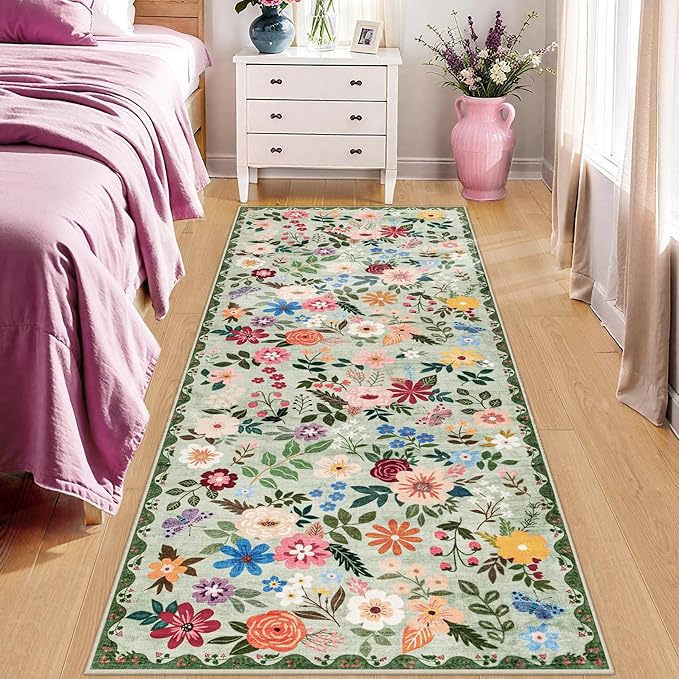 Runner Rug for Entryway: 2.6x8 Kitchen Rugs Non Slip Washable Ultra-Thin Soft - Image 2