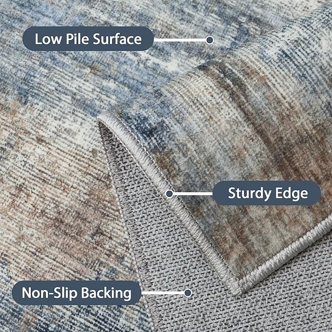 Area Rugs 8x10 for Living Room Bedroom, Modern Abstract Machine Washable Rug - Image 8