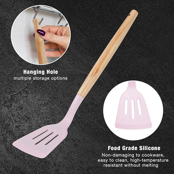 19 PCS Kitchen Cooking Utensils Set, 11 Pieces Silicone Cooking Utensils Set 6 - Image 4