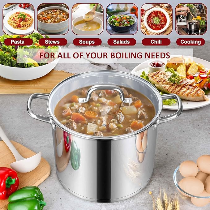 Herogo 12-Quart 18/10 Stainless Steel Stock Pot - Image 5