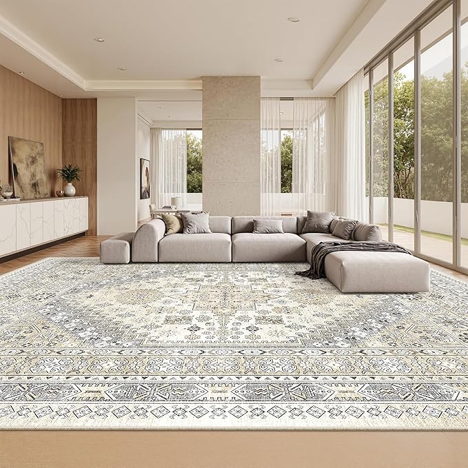 zesthome 10x14 Area Rugs, Stain Resistant Washable Rug, Ultra-Thin Rugs by Zesthome