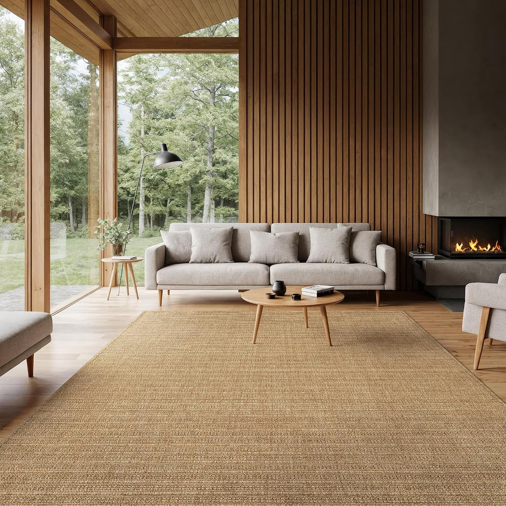 Washable Easy Jute Rug 9x12 Indoor Outdoor Rug Striped Fiber Rug Area Rug Boh...