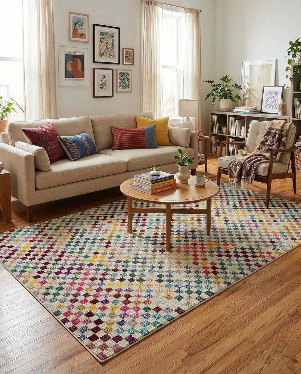 Rugs.com Theia Collection Rug – 5' x 8' Multi Medium Rug Perfect for ...