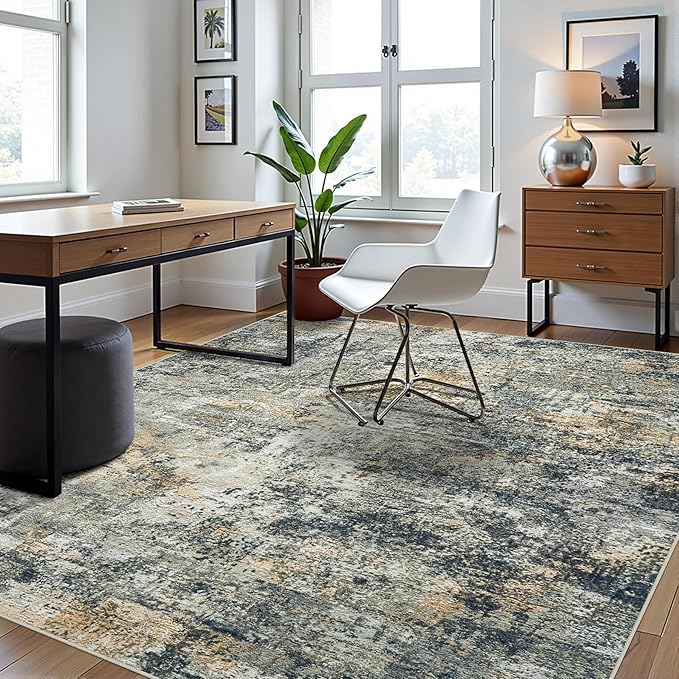 8x10 Area Rugs for Living Room Rug Washable: Abstract Large Rug for Dining Room - Image 9