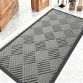 OLANLY Front Door Mat Outside Entrance 47x23, Heavy Duty Sturdy Natural Rubber by OLANLY