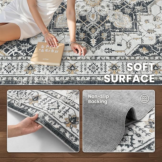 zesthome 5x7 Area Rugs, Machine Washable Rugs - Image 6