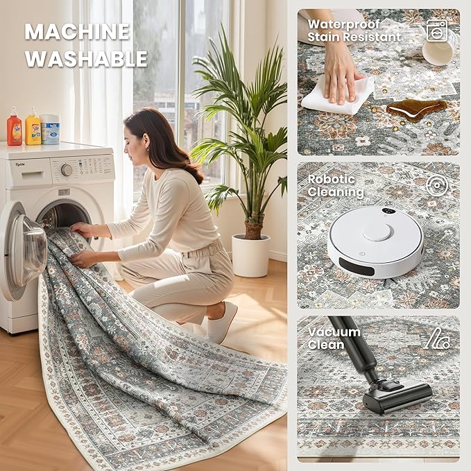 zesthome 6x9 Area Rug, Super Soft Washable Rugs - Image 5