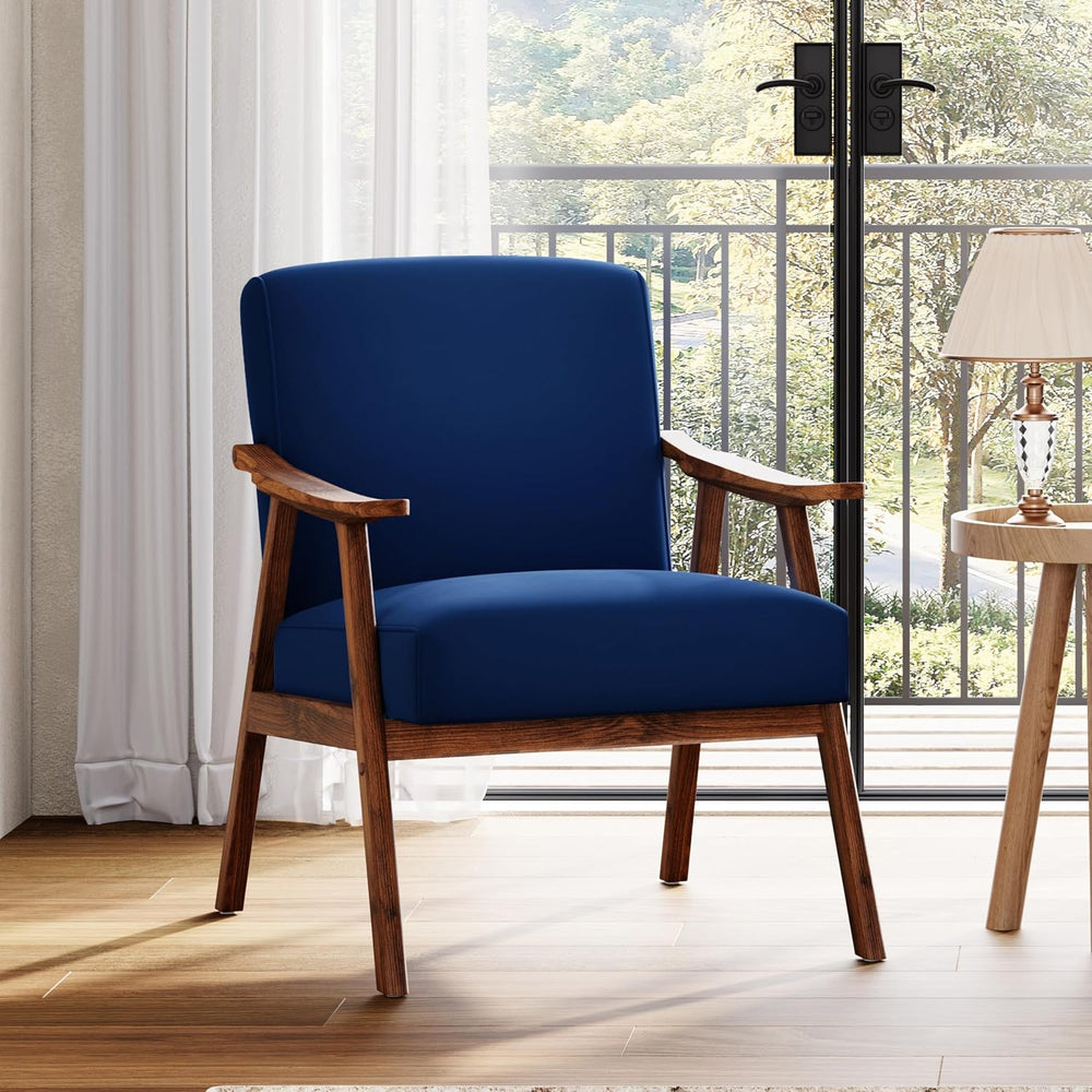 Mid Century Accent Chair, Boho Farmhouse Accent Chairs for Living Room, Retro...