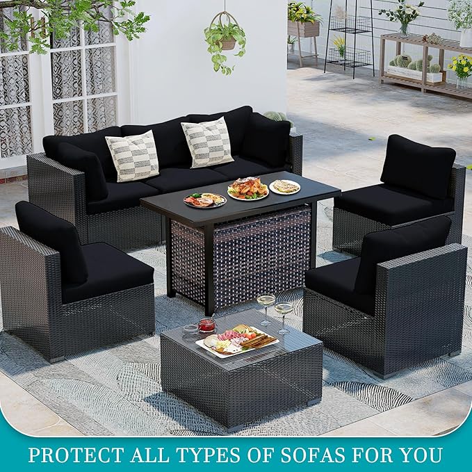 12 Pcs Stretch Patio Cushion Covers, Outdoor Couch Covers Replacement, Outdoor - Image 4