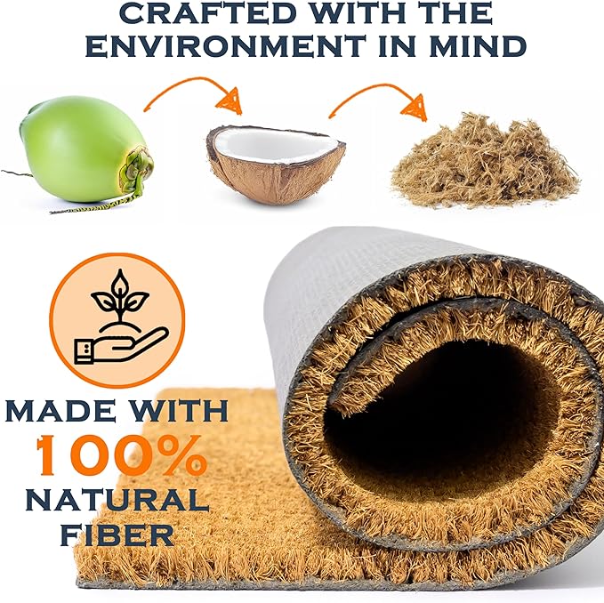 MAINEVENT Plain Coir Doormat Bulk 30x17 Inch, Blank Door Mat 10 Pack - Image 8